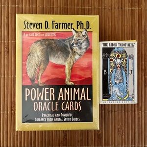 Power Animal Oracle Cards and Mini Tarot Deck Bundle